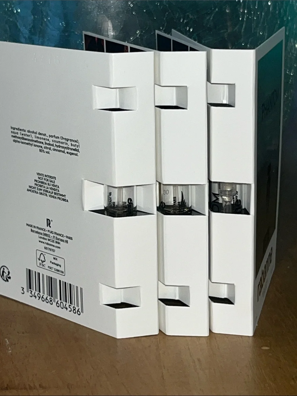 ✨ Rabanne Men’s Cologne Sample Set 3 x 1.5 mL Sprays Elixir & Invictus
